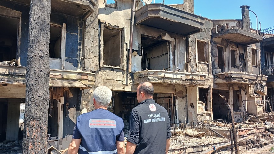 İlimiz Merkez Güzelyalı ve İntepe Mevkilerinde Meydana Gelen Yangının Ardından Hasar Tespit Çalışmaları Tamamlandı