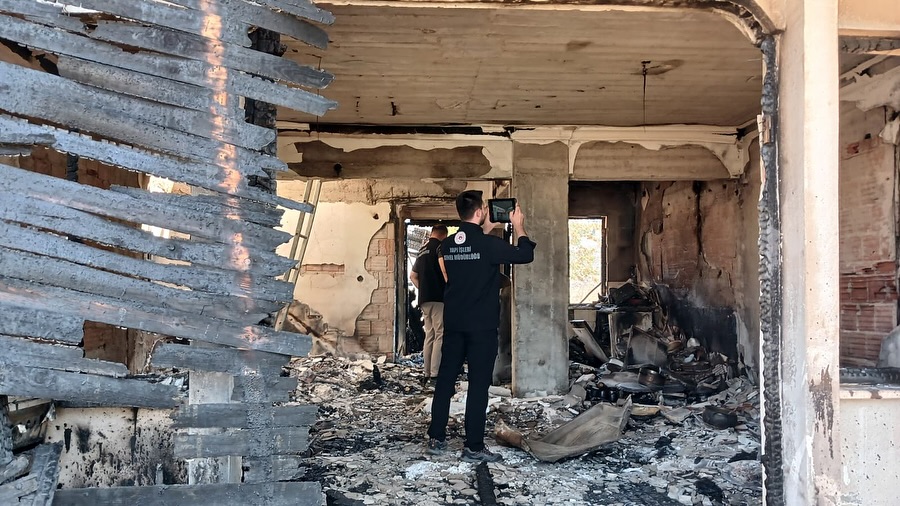 İlimiz Merkez Güzelyalı ve İntepe Mevkilerinde Meydana Gelen Yangının Ardından Hasar Tespit Çalışmaları Tamamlandı