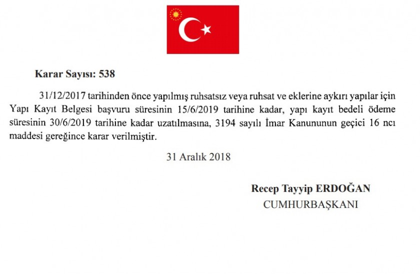 İMAR BARIŞINDA SÜRE 6 AY UZATILDI