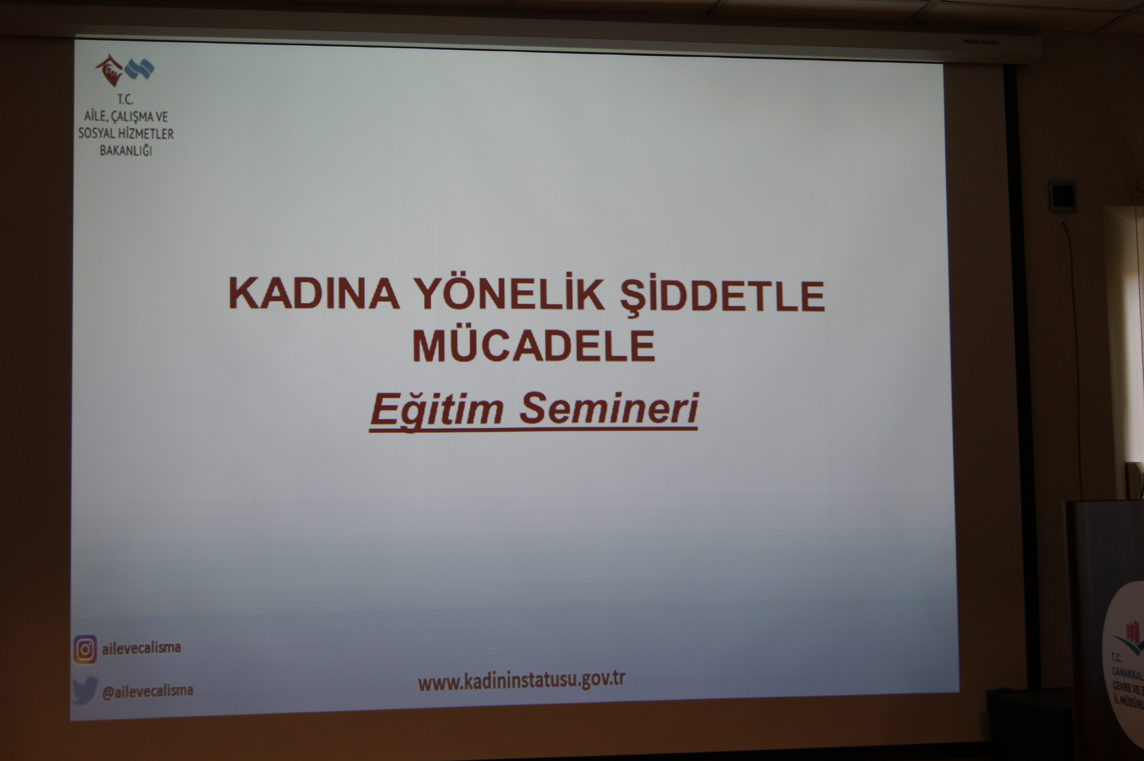 Kadına Yönelik Şiddetle Mücadele Eğitim Semineri Müdürlüğümüzde Düzenlenmiştir.