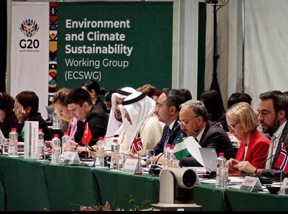 G20 Çevre ve İklim Sürdürülebilirliği Çalışma Grubu (ESCWG) kapsamındaki Bakanlar Düzeyinde Oturum Güney Afrika Cumhuriyeti/Cape Town’da gerçekleşti.