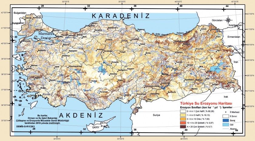 Türkiye Erozyon Haritası’na Kamu Kurumları, STK’lar ve Üniversitelerden yoğun talep