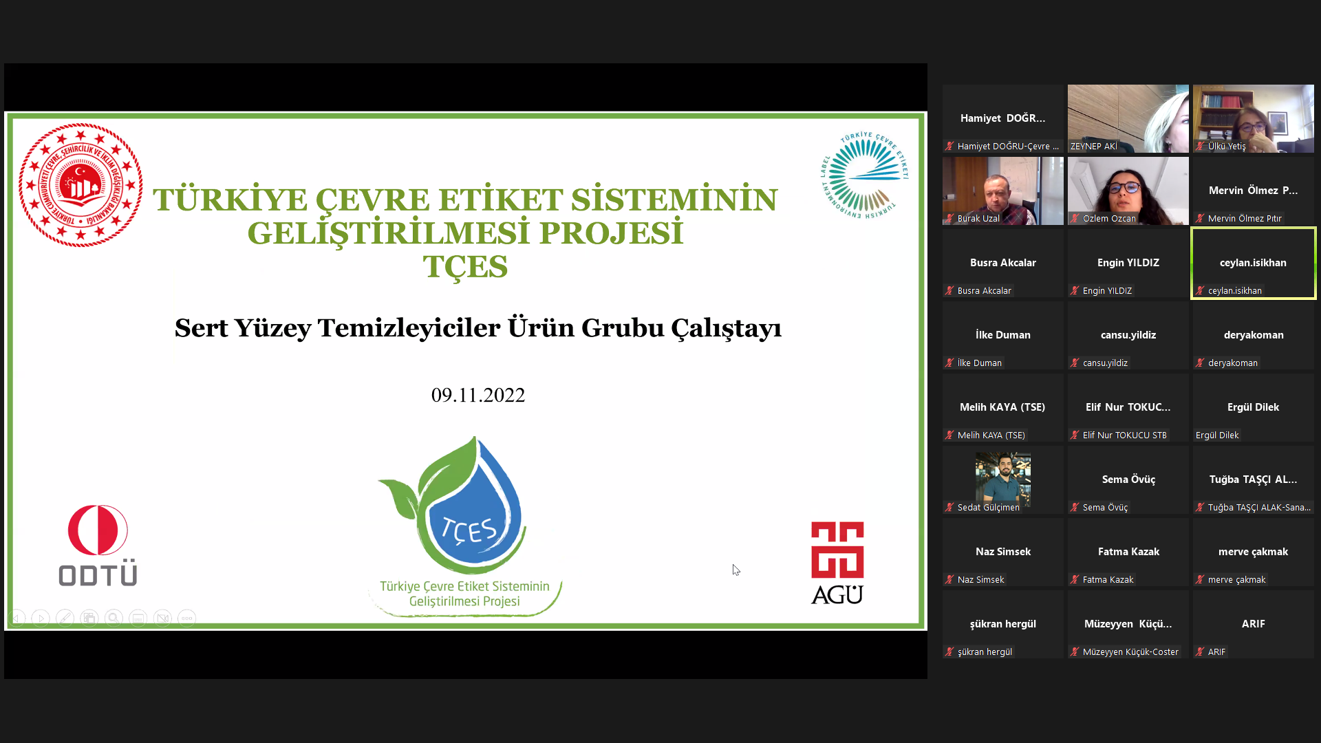 Türkiye Çevre Etiketi Sisteminin (TÇES) Geliştirilmesi Projesi Kapsamında “TÇES Projesi Sert Yüzey Temizleyiciler Sektörü Çalıştayı