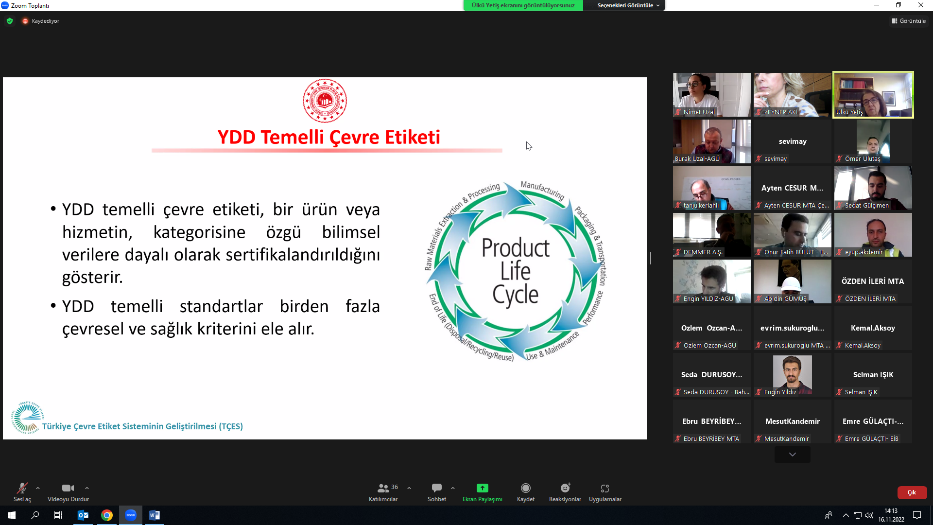 Türkiye Çevre Etiketi Sisteminin (TÇES) Geliştirilmesi Projesi Kapsamında “TÇES Projesi Doğal Taş Sektörü…