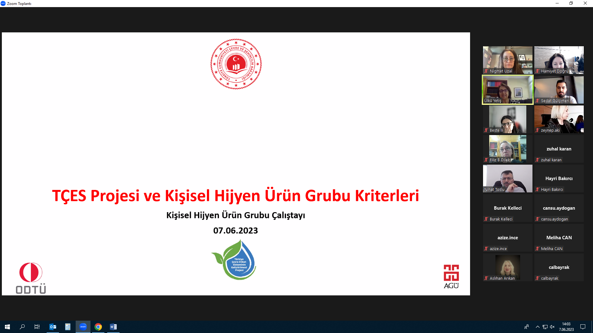 Türkiye Çevre Etiketi Sisteminin (TÇES) Geliştirilmesi Projesi Kapsamında “TÇES Projesi Kişisel Hijyen…
