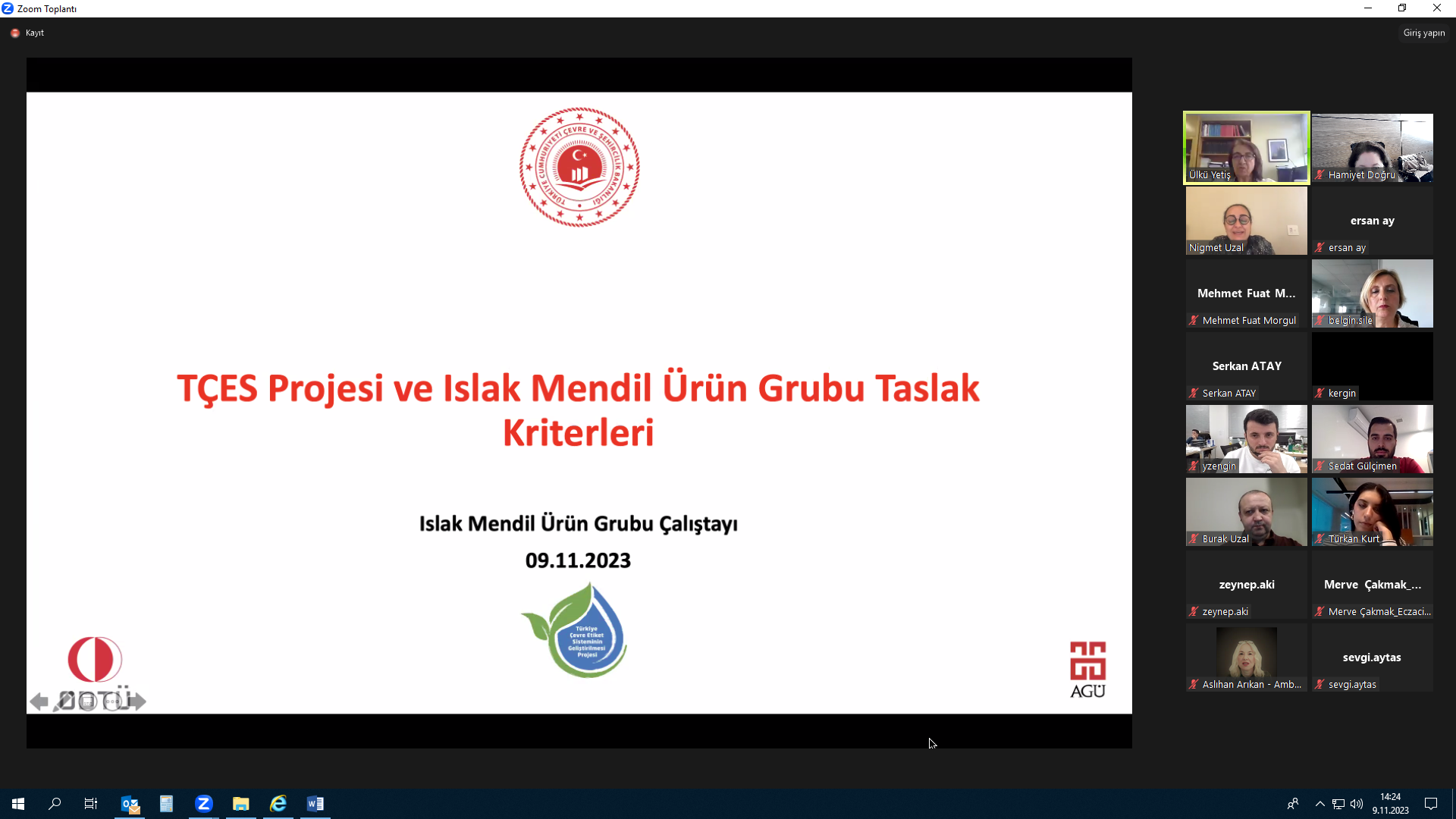 Türkiye Çevre Etiketi Sisteminin (TÇES) Geliştirilmesi Projesi Kapsamında “TÇES Projesi Islak Mendil Sektörü Çalıştayı