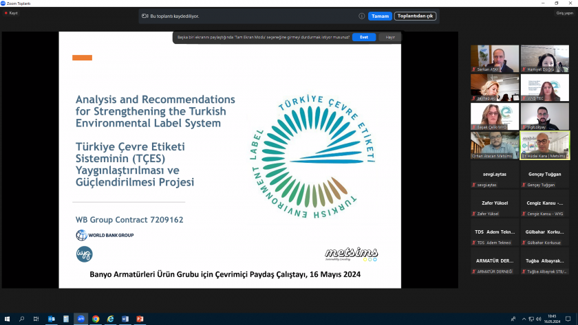 Türkiye Çevre Etiketi Sistemi’nin (TÇES) Yaygınlaştırılması ve Güçlendirilmesi Projesi kapsamında 