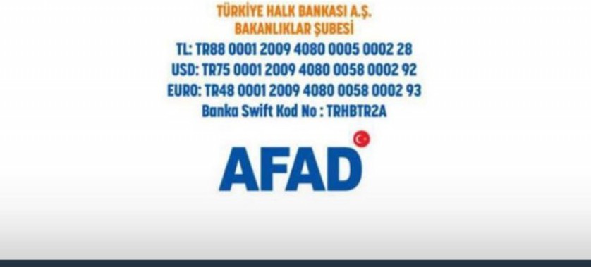 AFAD Deprem Bağışı için Bilgilendirme