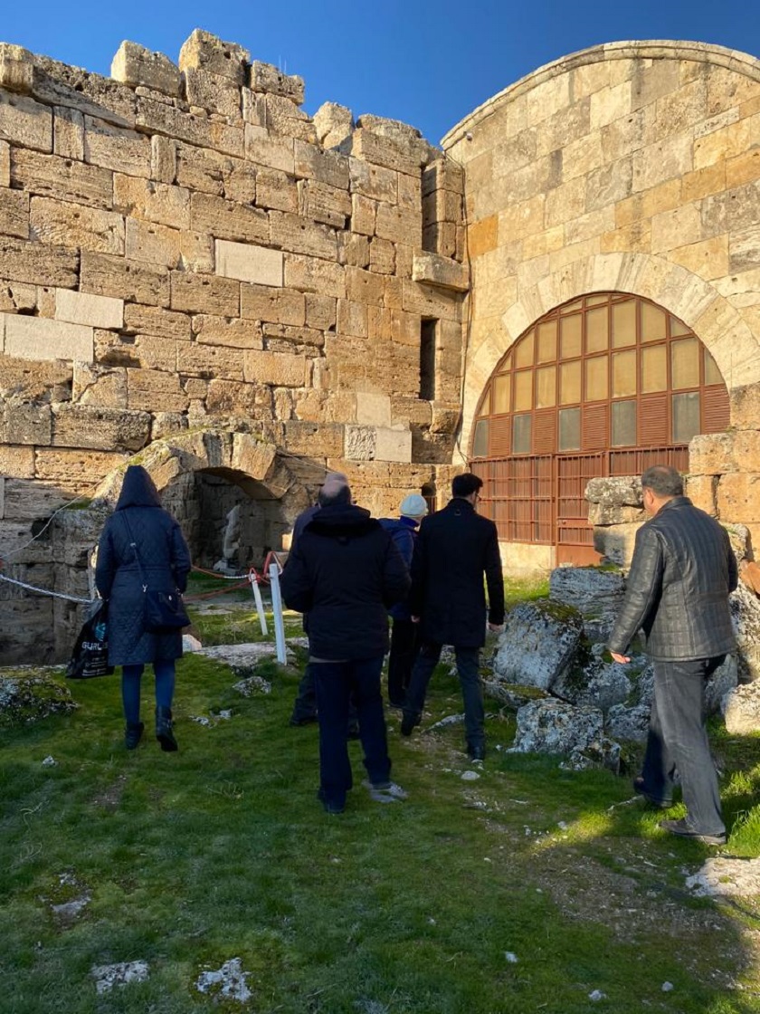 Tabiat Varlıklarını Koruma Şube personelince arazide yer ve proje incelemesi (Pamukkale-Hierapolis)