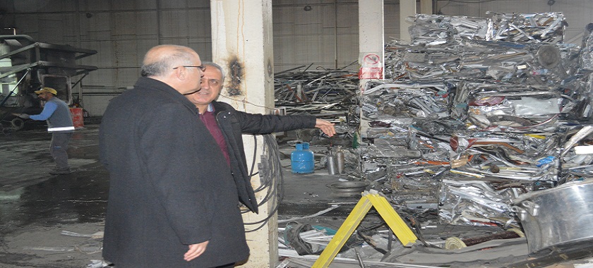 İl Müdürümüz Tehlikesiz Atık Geri Dönüşüm Tesislerinde İncelemelerde Bulundu.