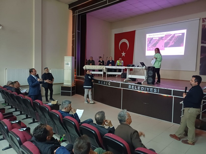 ÇED Süreci Kapsamında Meriç Belediyesi Konferans Salonunda Halkın Bilgilendirilmesi ve Sürece Katılımı Toplantısı Gerçekleştirildi