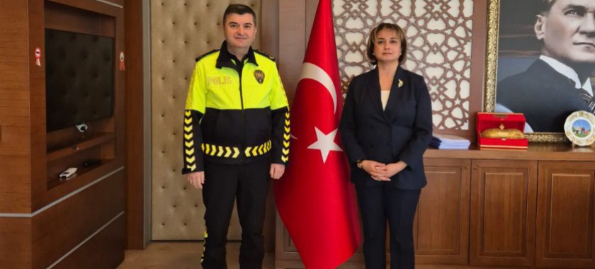 Edirne İl Emniyet Müdürü Sayın Muhittin AYHAN, İl Müdürümüz Sayın Ayşe SARI' ya İade-i Ziyarette Bulundu