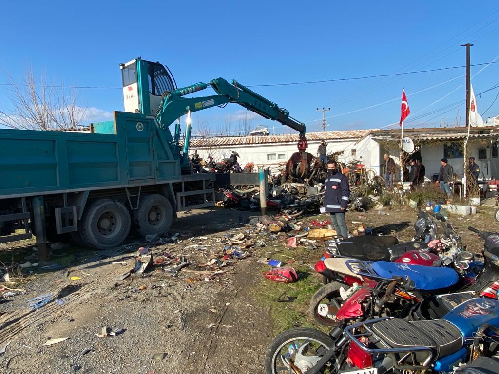 Edirne İl Genelinde Hurdaya Ayrılmış Araçlar ve Motosikletler Makine Kimya Endüstrisi'ne Teslim Edildi