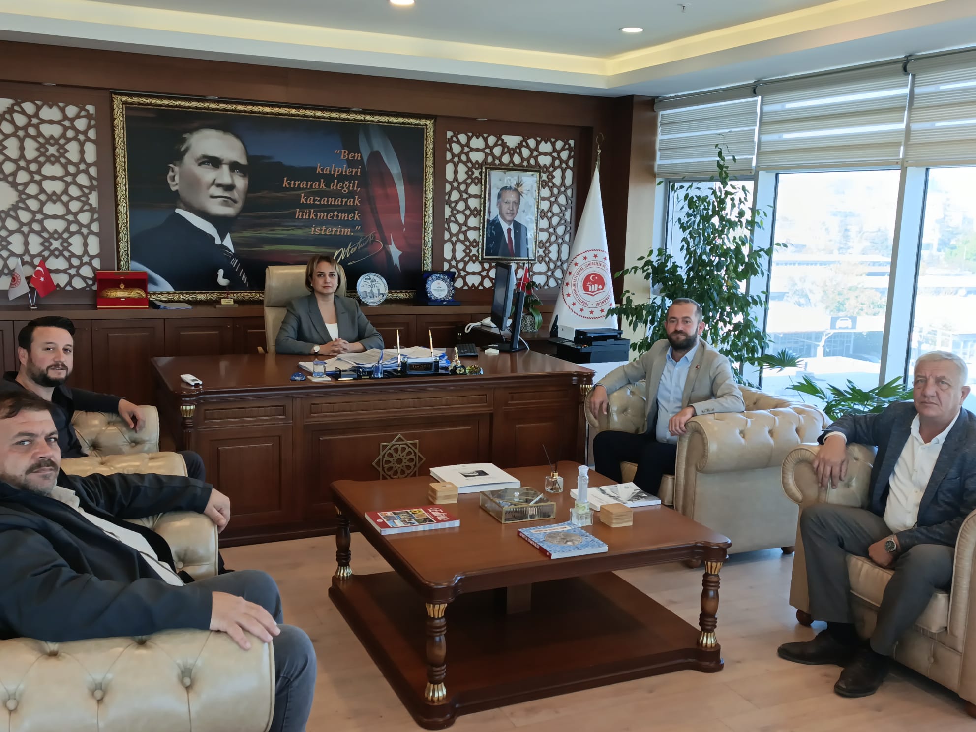 Edirne Muhtarlar Federasyonu Başkanı Sayın Fatih KIYGA ve Beraberindekiler İl Müdürümüz Sayın Ayşe SARI’…