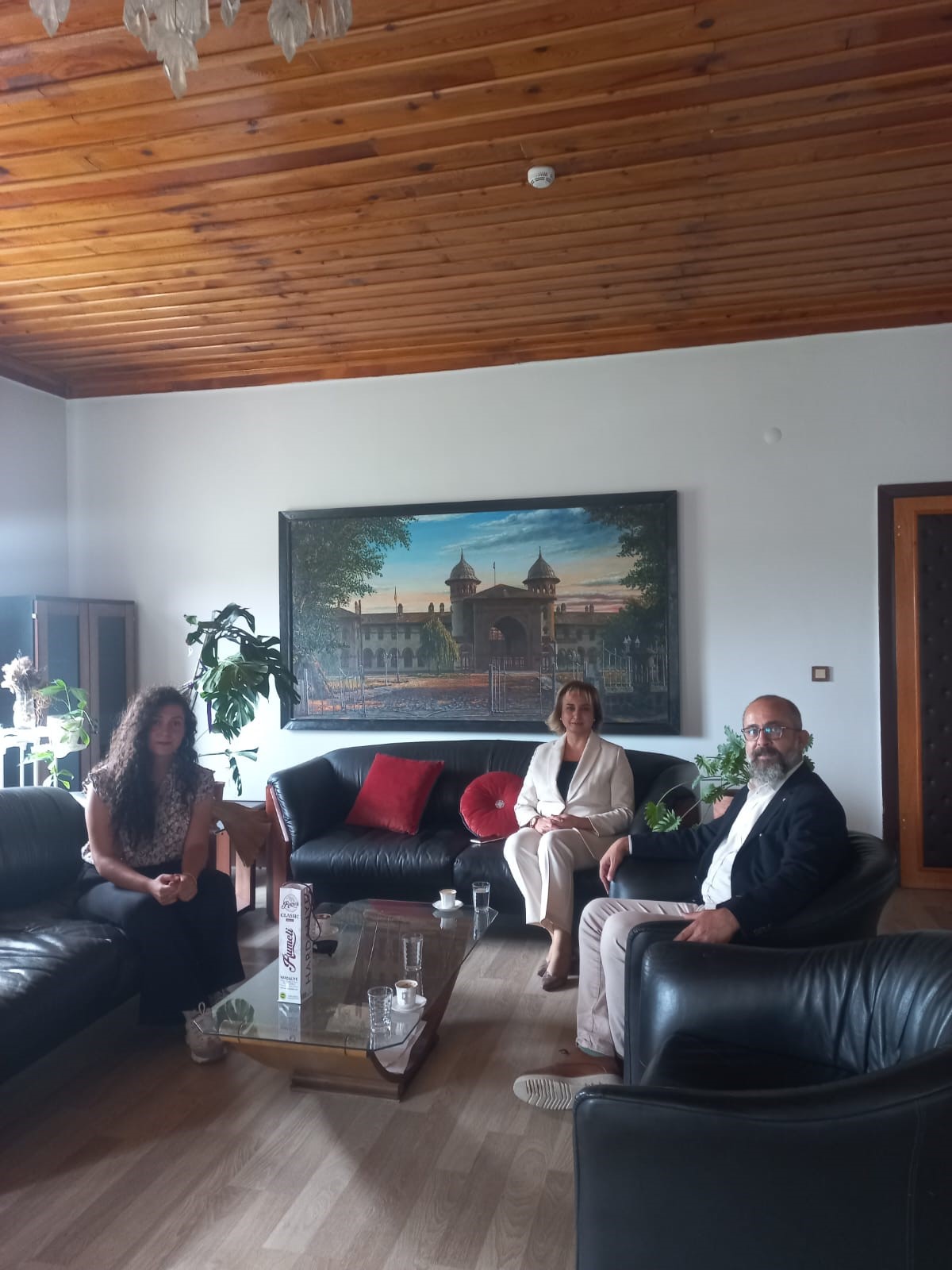 İl Müdürümüz Sayın Ayşe SARI T.Ü. Güzel Sanatlar Fakültesi Dekanı Sayın  Prof.Dr. Baybora TEMEL' e Ziyarette Bulundu