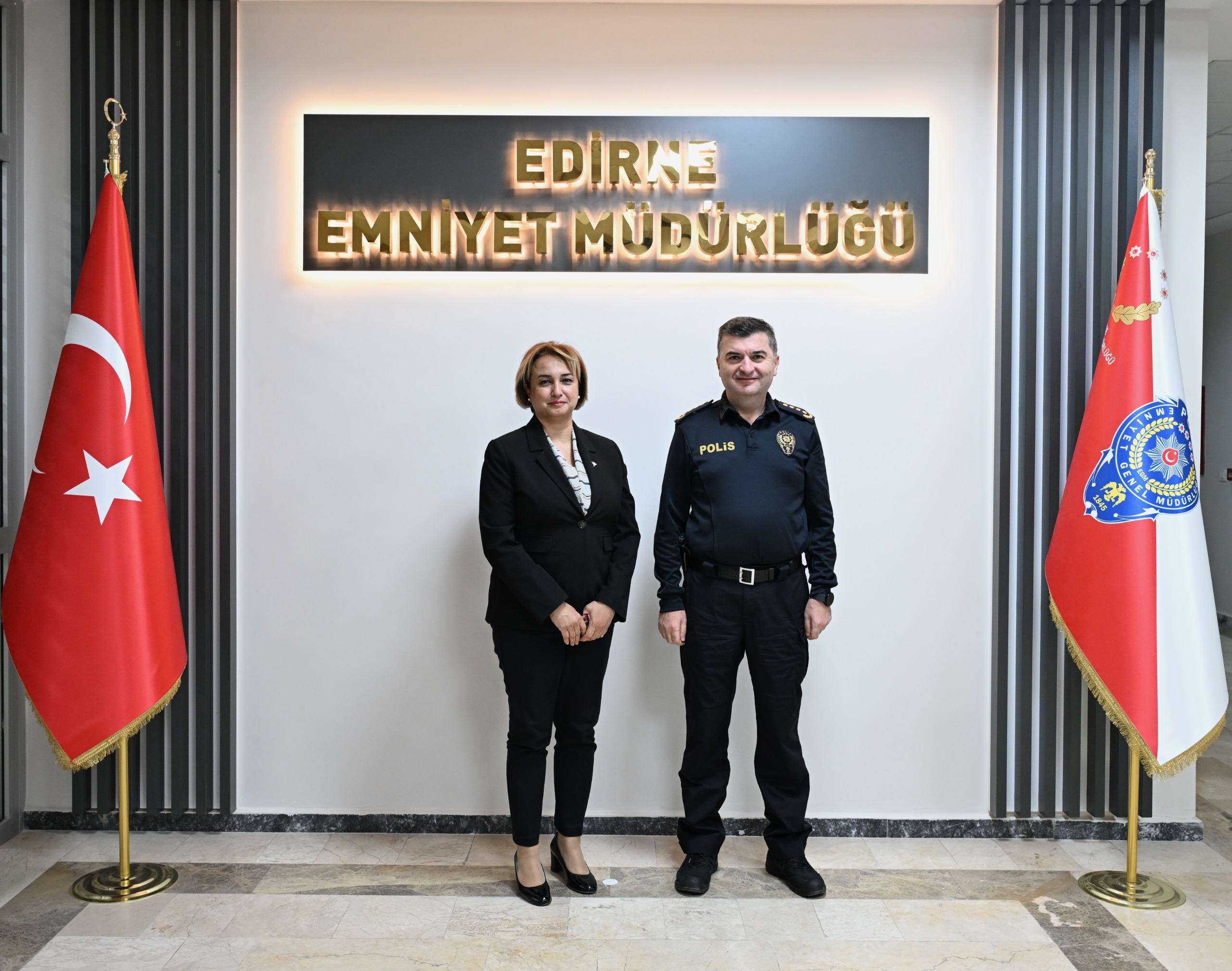 İl Müdürümüz Sayın Ayşe SARI İl Emniyet Müdürü Sayın Muhittin AYHAN ‘a Hayırlı Olsun Ziyaretinde Bulundu