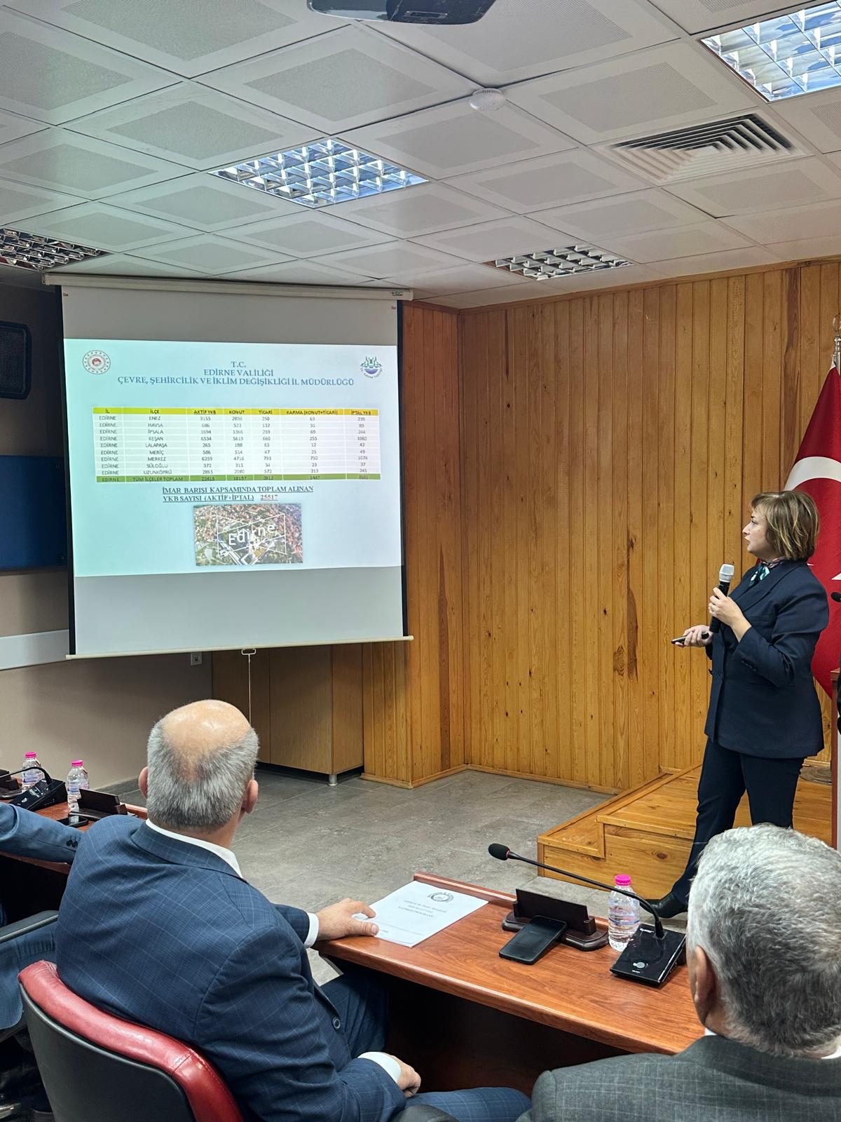 İl Müdürümüz Sayın Ayşe SARI Edirne İl Genel Meclisine Müdürlüğümüzün Yürüttüğü Çalışmalar Hakkında Bir Sunum Gerçekleştirdi