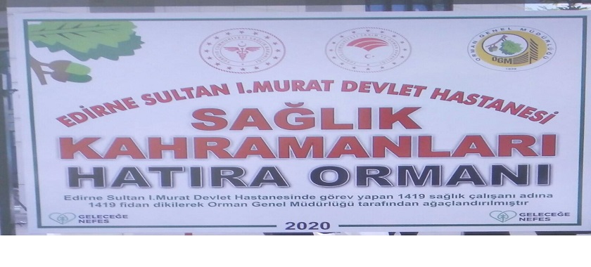 Sağlık Kahramanları Hatıra Ormanı Açılışına Müdürlük Olarak Stand Açarak Katıldık