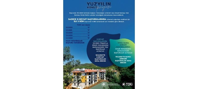 Yüzyılın Konut Projesi’nde Başvurular Pazartesi Günü Başlıyor!