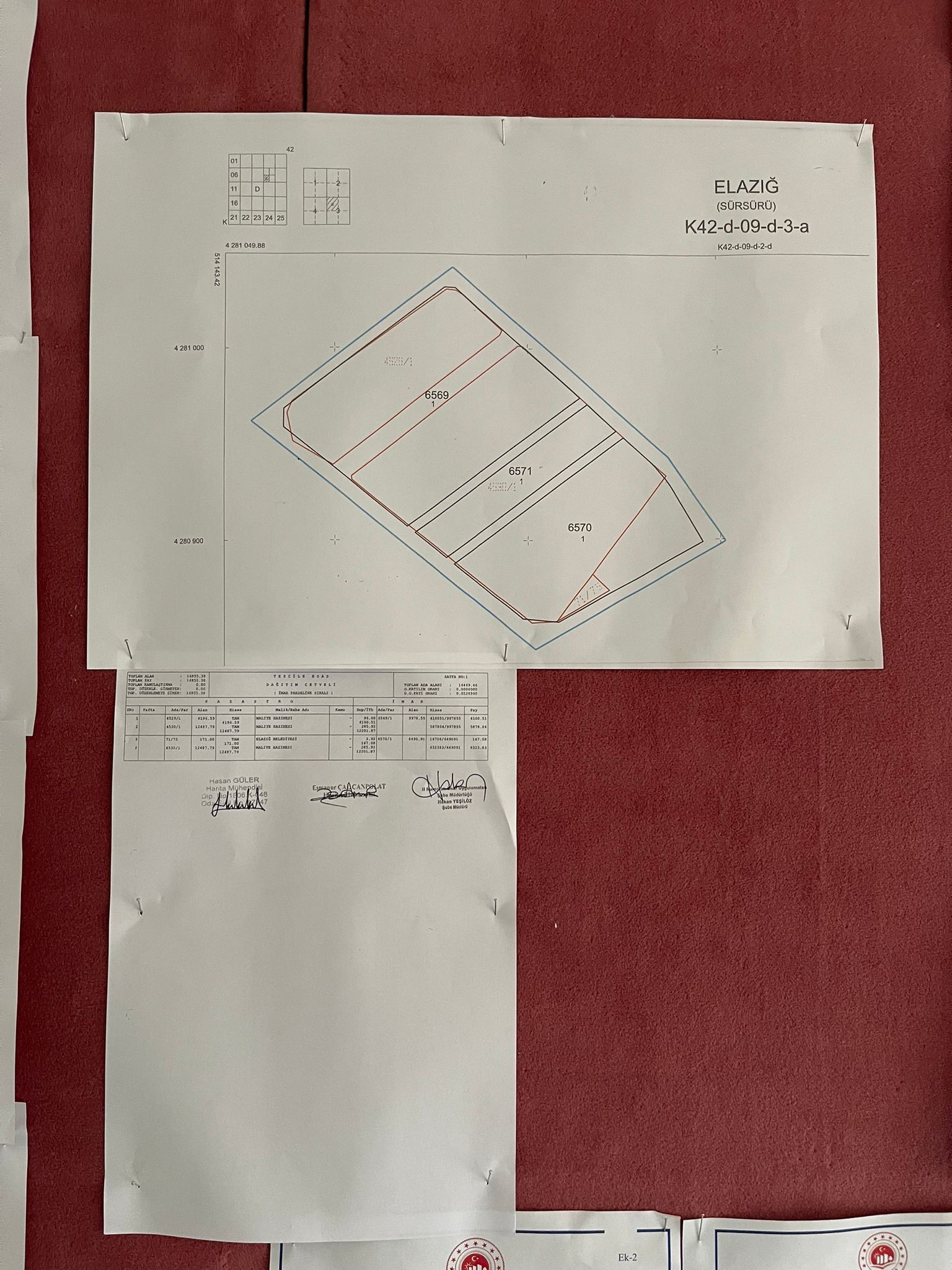 Elazığ İli Merkez İlçesi Sürsürü Mahallesinde Yapılan İmar Uygulaması Çalışması Askı İşlemleri