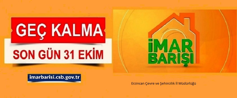 Geç Kalmayın! (İmar Barışı Basın Bildirisi)