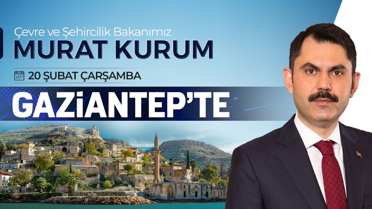 ÇEVRE VE ŞEHİRCİLİK BAKANIMIZ SAYIN MURAT KURUM, GAZİANTEP’E GELDİ