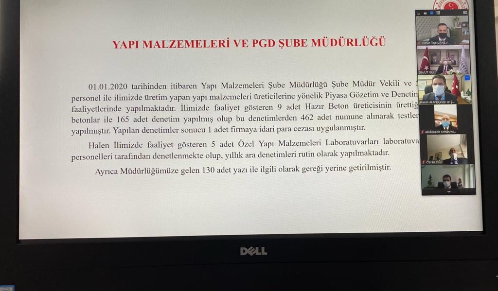 İl Müdürlüğü Değerlendirme Toplantımızı Sayın Valimiz Davut Gül Başkanlığında videokonferans Yöntemi ile Gerçekleştirildi.