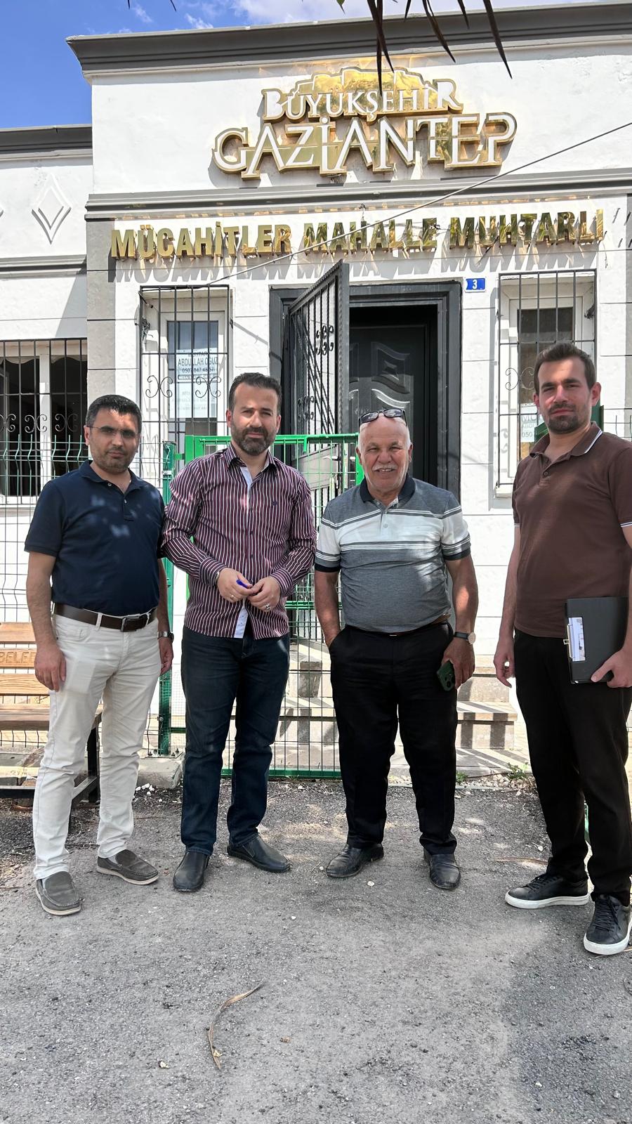 Müdürlüğümüz Milli Emlak Dairesi Başkanlığı personelleri, kamu konutlarının değerlemesine yönelik Mücahitler Mahalle Muhtarı ile istişarelerde bulundu.