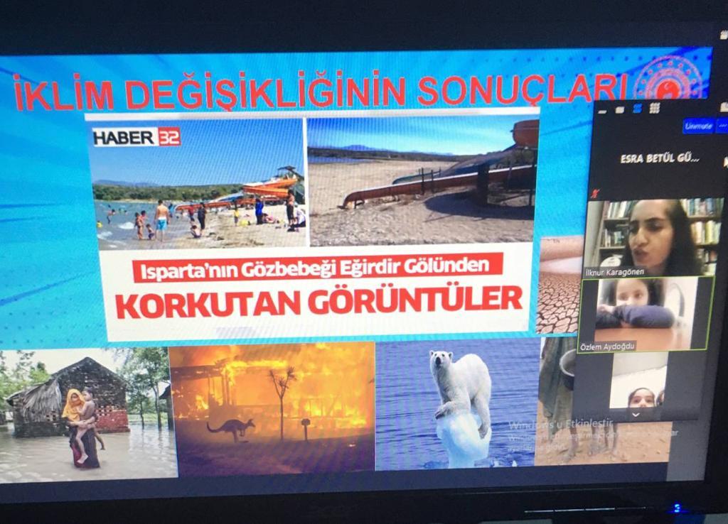 Anasınıfı Öğrencilerimiz için İklim Değişikliğini Öğreniyorum Eğitimi Verilmiştir