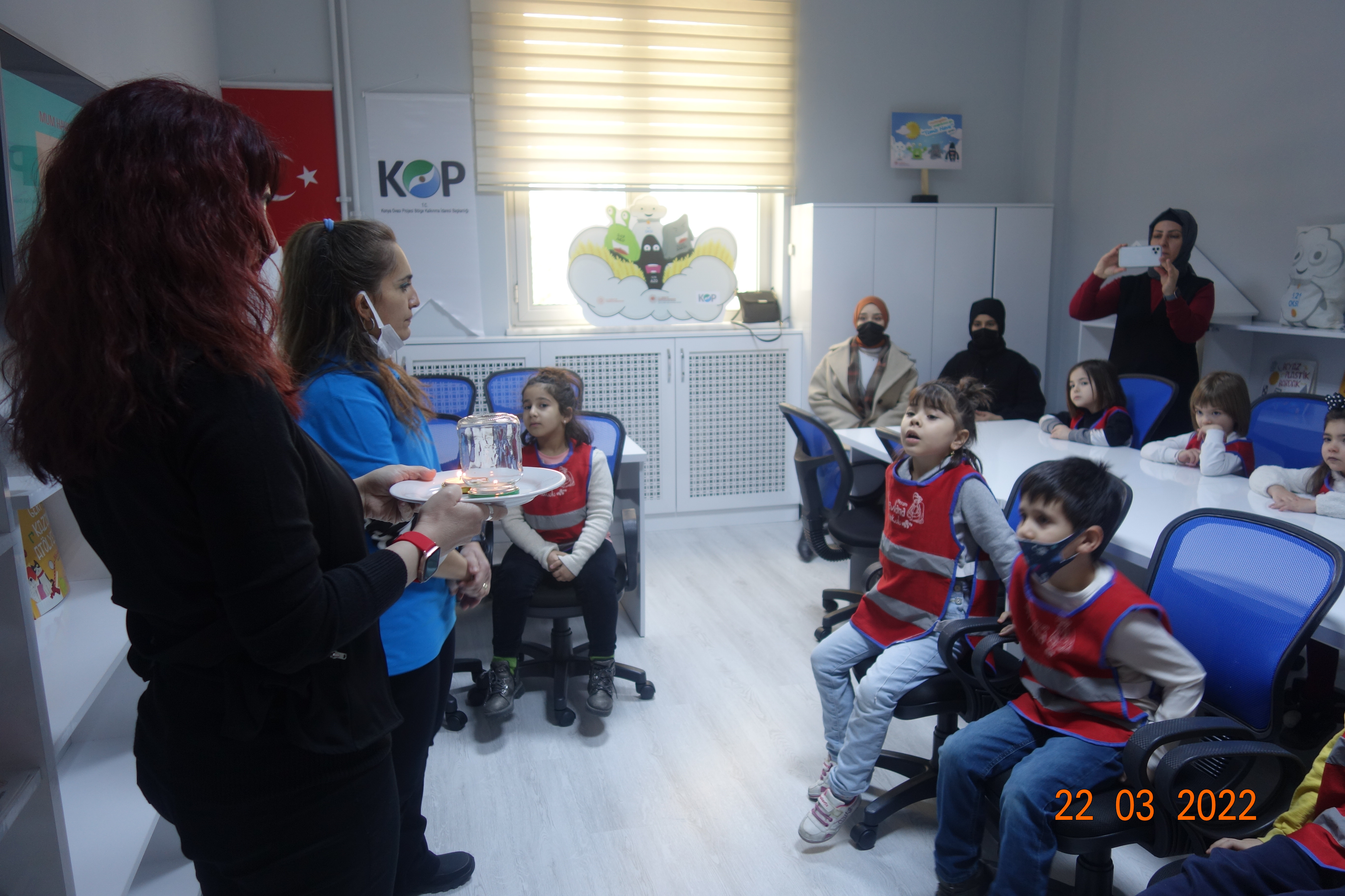 “KOP Temiz Hava, Sıfır Atık, Geri Dönüşüm Kütüphanesi Projesi” eğitimi başladı!. Meram Mevlana Anaokulunu öğrencilerini misafir ettik.