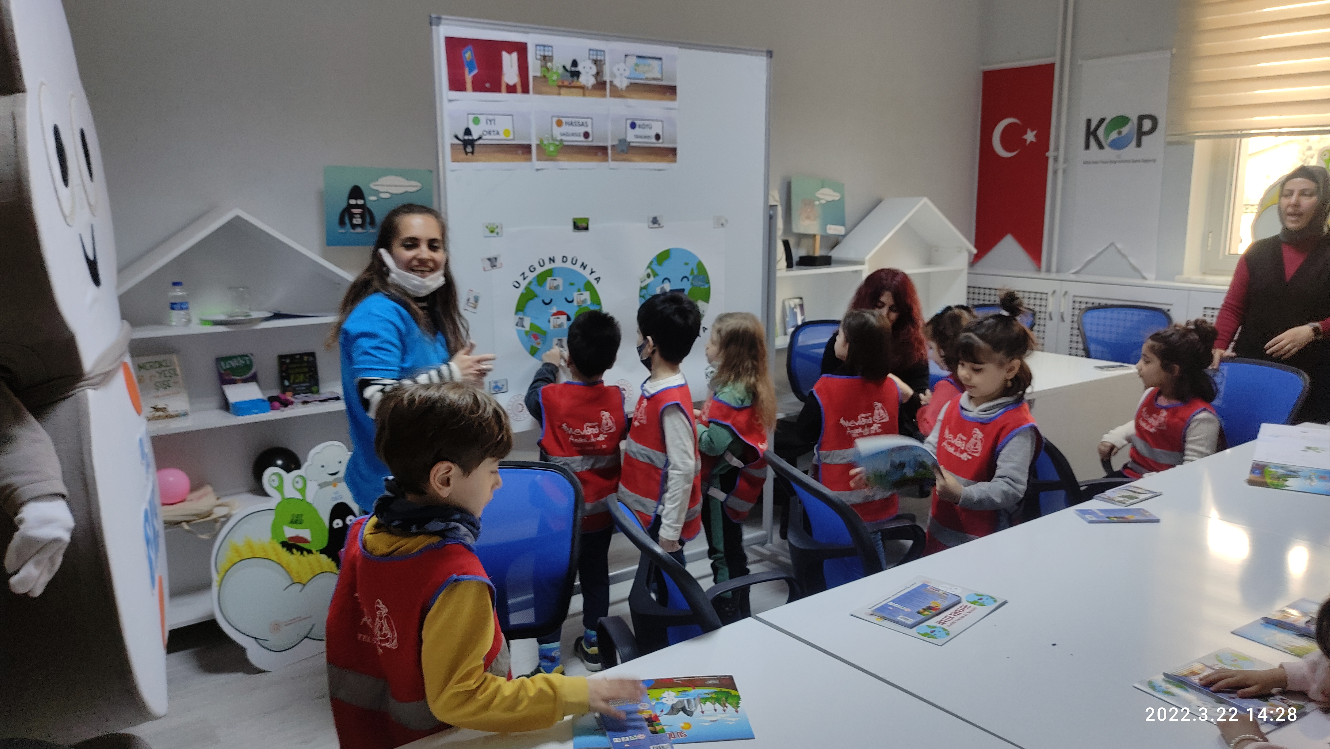 “KOP Temiz Hava, Sıfır Atık, Geri Dönüşüm Kütüphanesi Projesi” eğitimi başladı!. Meram Mevlana Anaokulunu öğrencilerini misafir ettik.