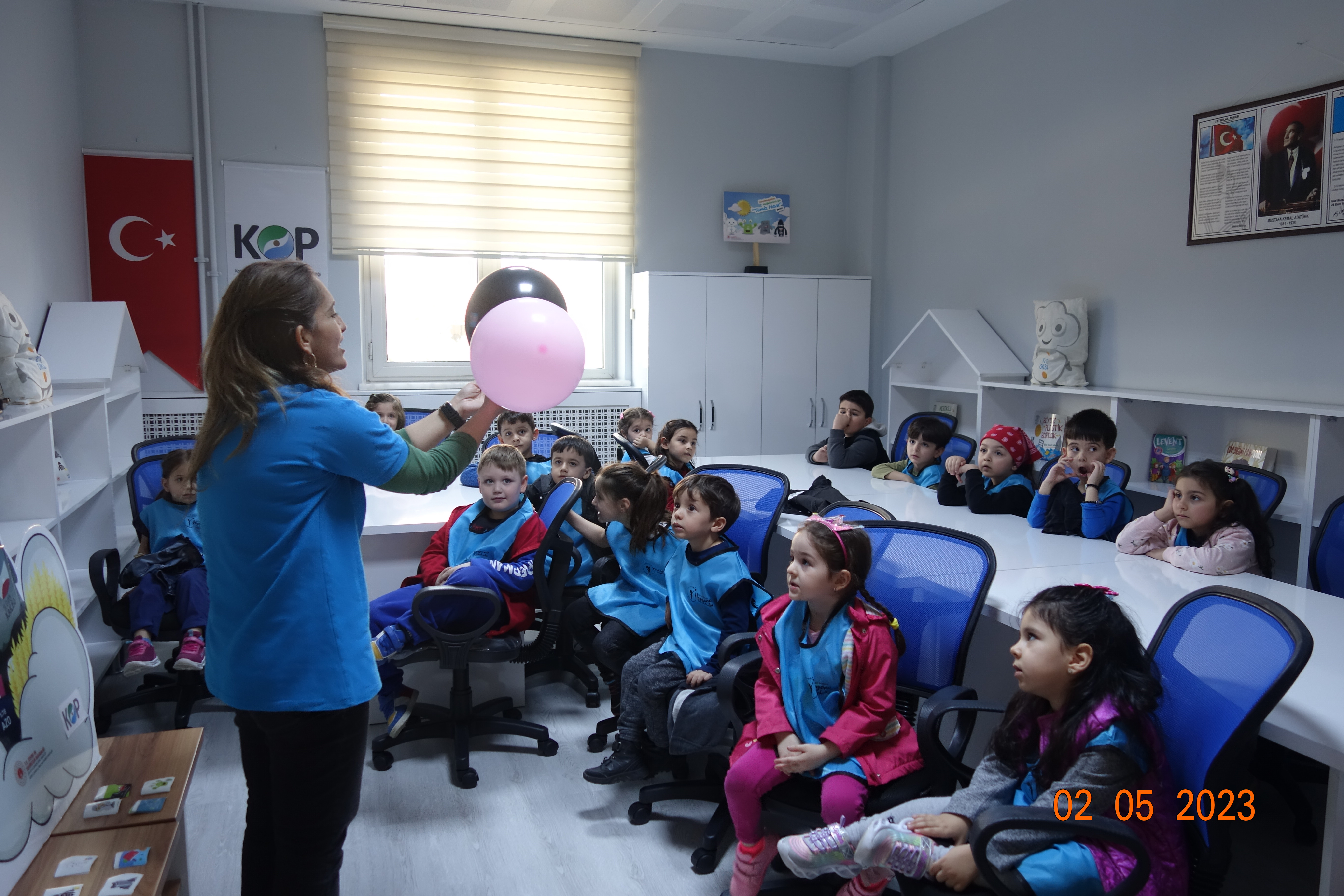 “KOP Temiz Hava, Sıfır Atık, Geri Dönüşüm Kütüphanesi Projesi” kapsamında Selçuklu Belediyesi Hoşgörü Anaokulu öğrencilerini misafir ettik.