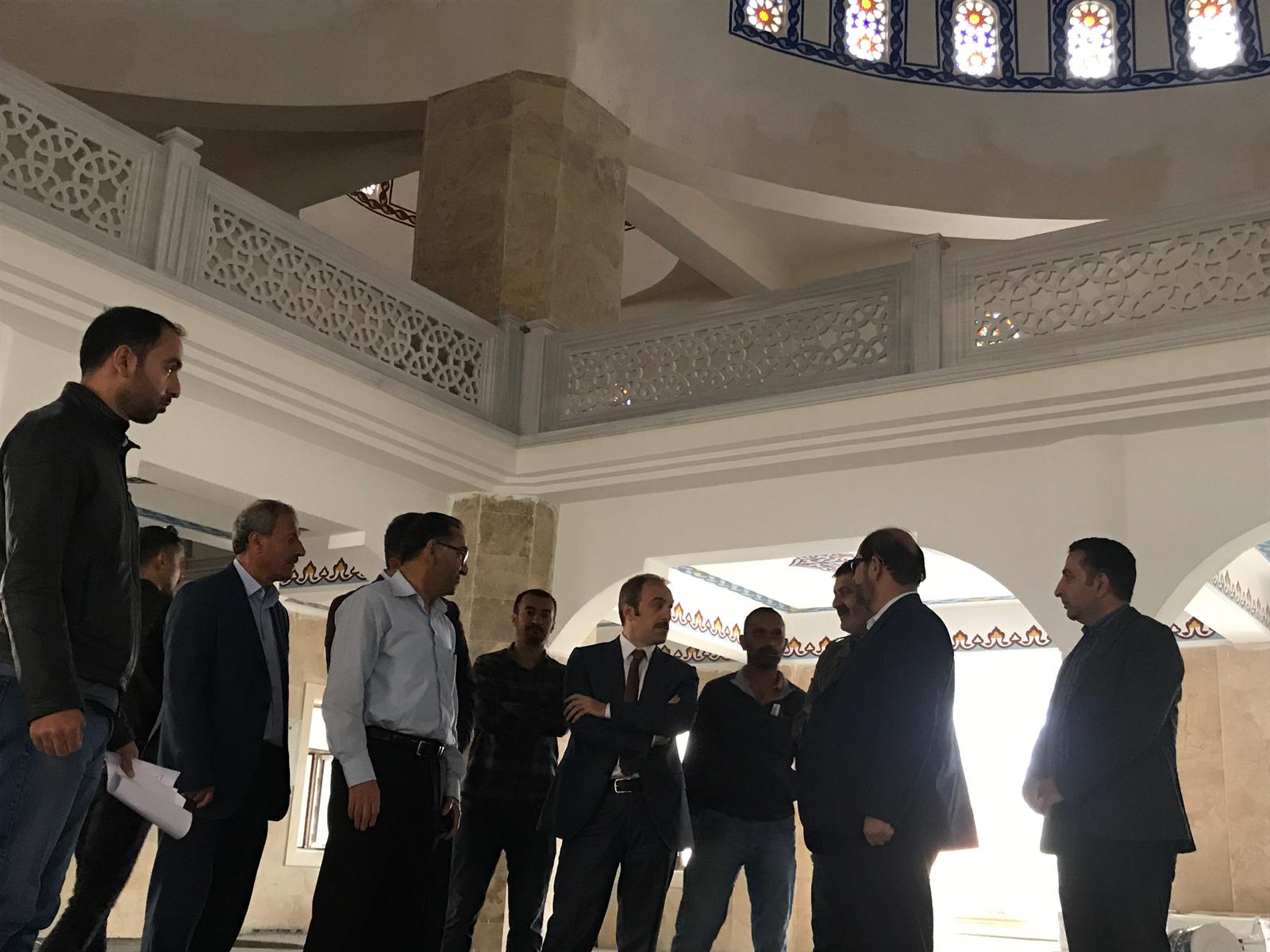 Hakkari İli Merkez İlçesinde yapımı devam eden Ulu Camii İnşaatı İncelemeleri