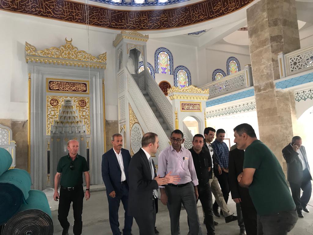 Hakkari İli Merkez İlçesinde yapımı devam eden Ulu Camii İnşaatı İncelemeleri