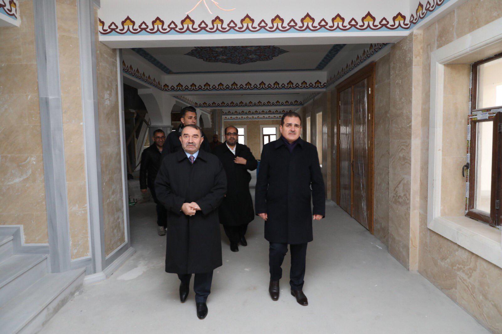 Hakkari İli Merkez İlçesinde yapımı devam eden Ulu Camii İnşaatı İncelemeleri