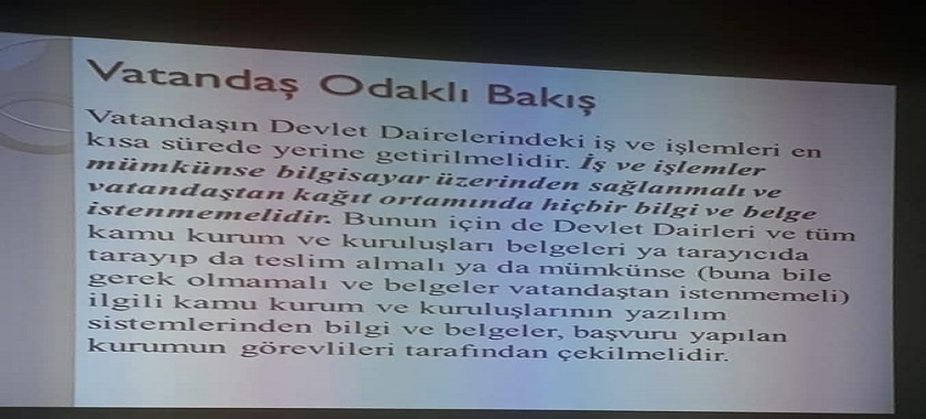 Vatandaş Odaklı Yönetim” konusunda seminer