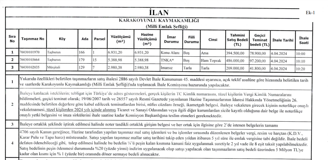 İhale İlanı