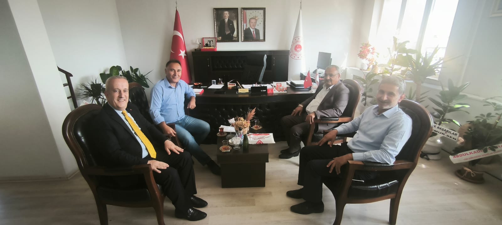 İL MÜFTÜSÜ VE ORMAN İŞLETME MÜDÜRÜNDEN, İL MÜDÜRÜMÜZE HAYIRLI OLSUN ZİYARETİ