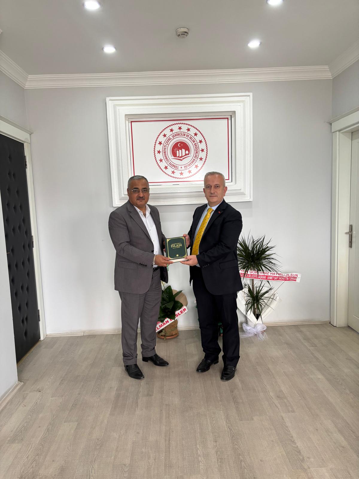 İL MÜFTÜSÜ VE ORMAN İŞLETME MÜDÜRÜNDEN, İL MÜDÜRÜMÜZE HAYIRLI OLSUN ZİYARETİ