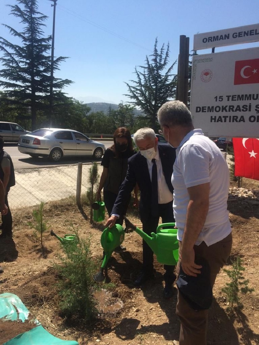 15 TEMMUZ 2016 DEMOKRASİ ŞEHİTLERİ HATIRA ORMANINDA FİDAN DİKİMİ