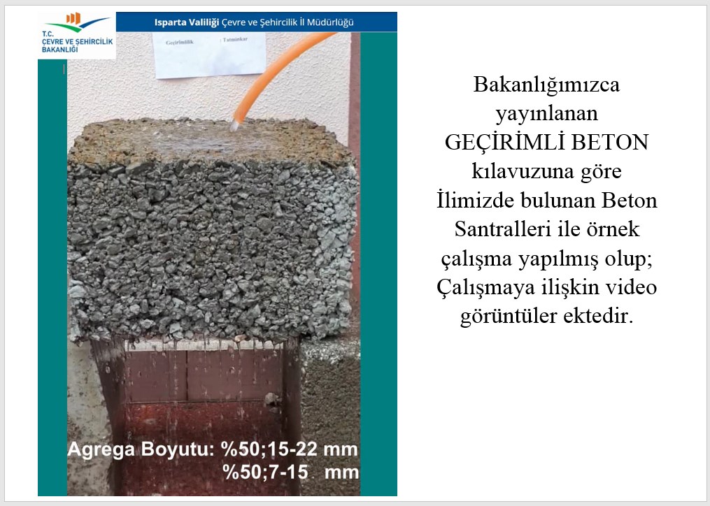 Geçirimli Beton Çalışmaları