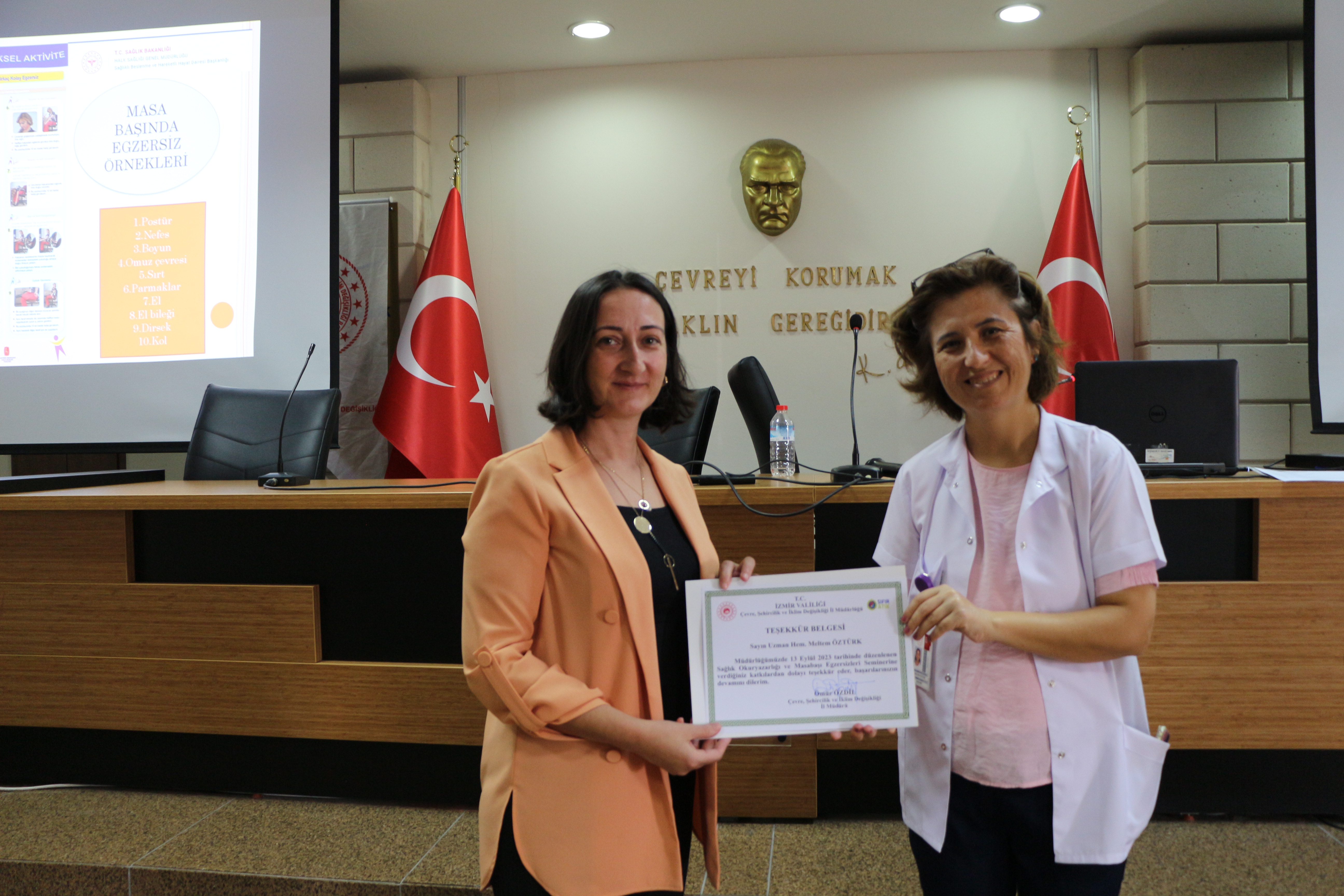 İl Müdürlüğümüzde Sağlık Okuryazarlığı ve Masabaşı Egzersizleri Semineri Yapıldı