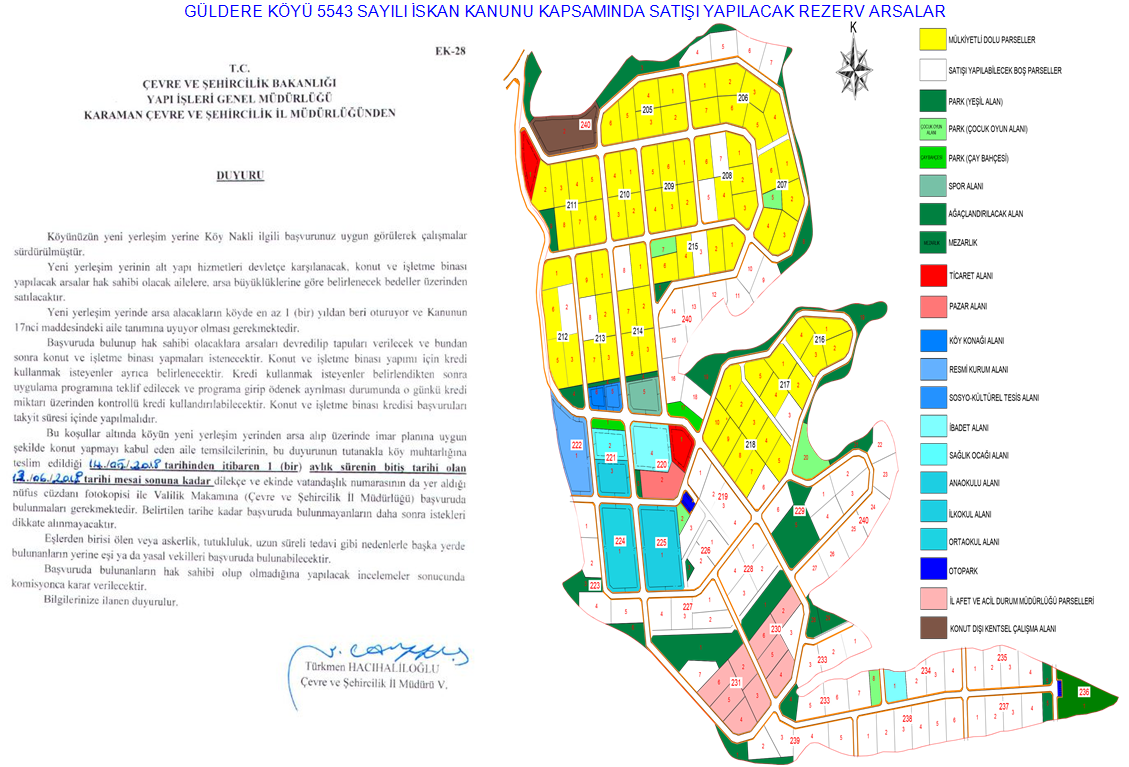 GÜLDERE KÖYÜ  II. ETAP HAK SAHİPLİĞİ BAŞVURULARI  ALINMAYA BAŞLADI