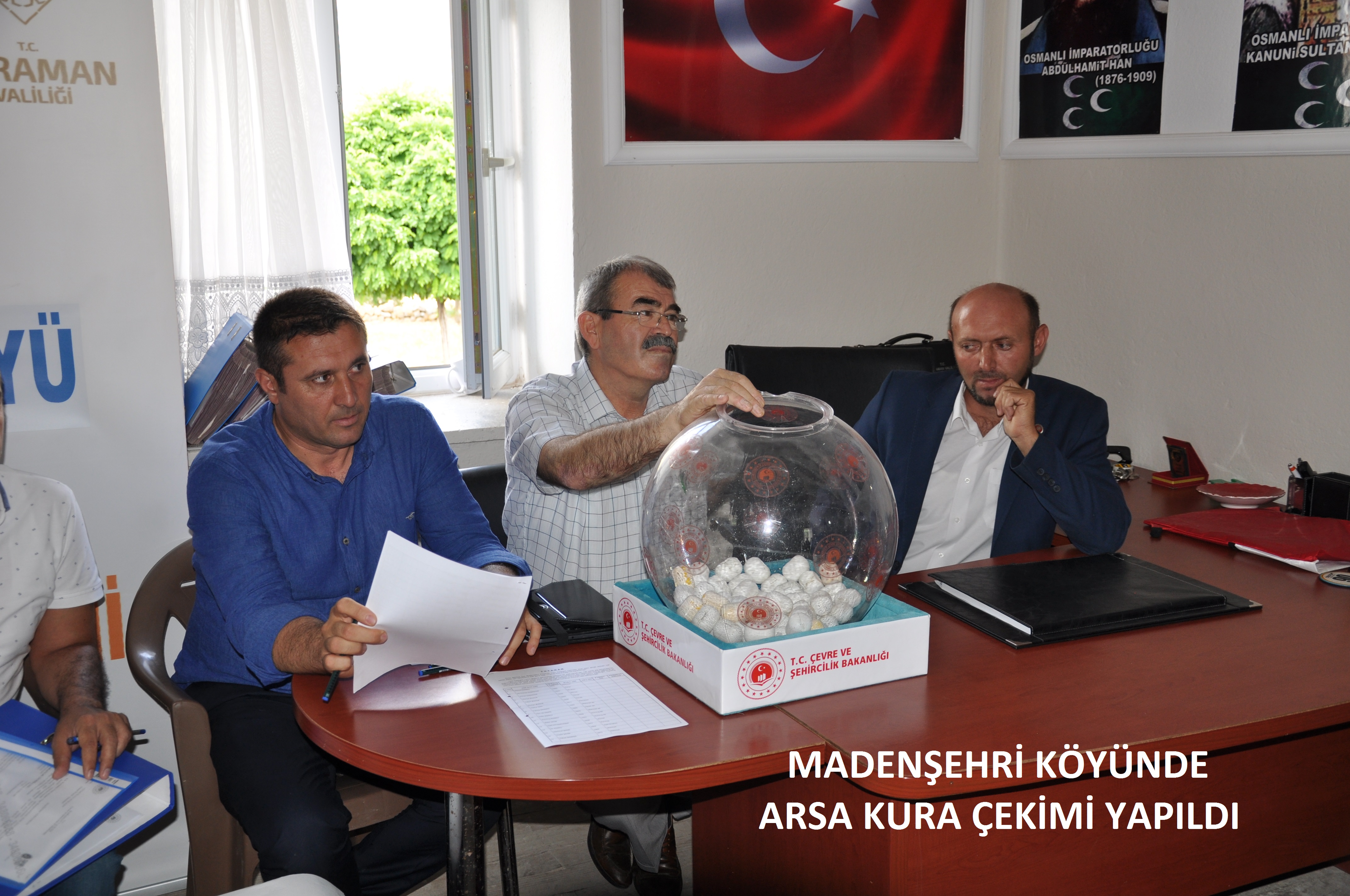 MADENŞEHRİ KÖYÜ İSKAN ÇALIŞMASI (KÖY NAKLİ) KAPSAMINDA KURA ÇEKİMİ YAPILDI