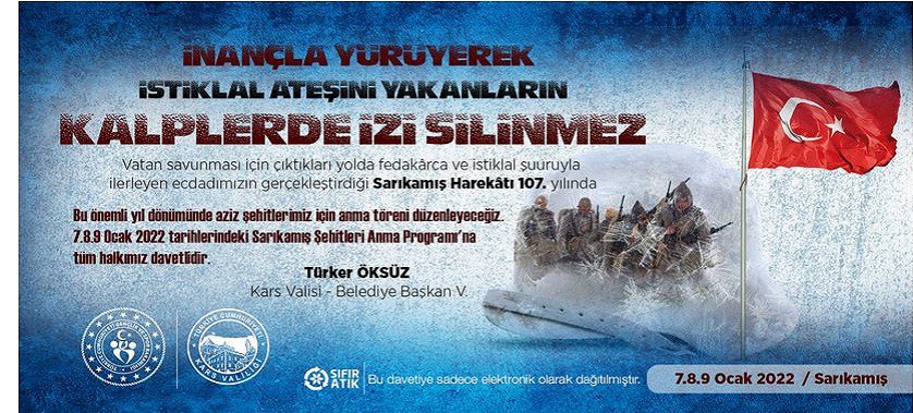 107. Yılında Sarıkamış Şehitlerini Anma Programı