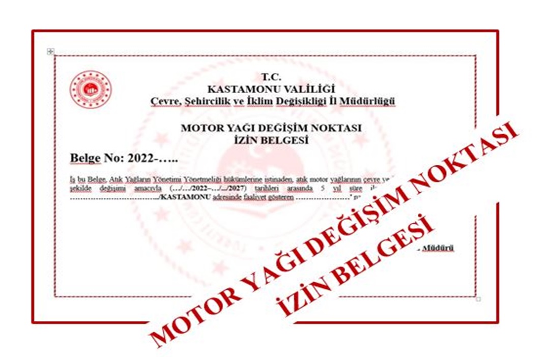 MOTOR YAĞI DEĞİŞİM NOKTASI