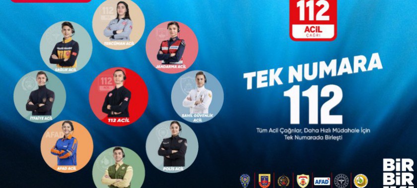 112 Acil Sağlık, 155 Polis İmdat, 156 Jandarma İhbar, 110 Yangın İhbar, 122 Alo AFAD ve 177 Orman Yangın İhbar hatları 