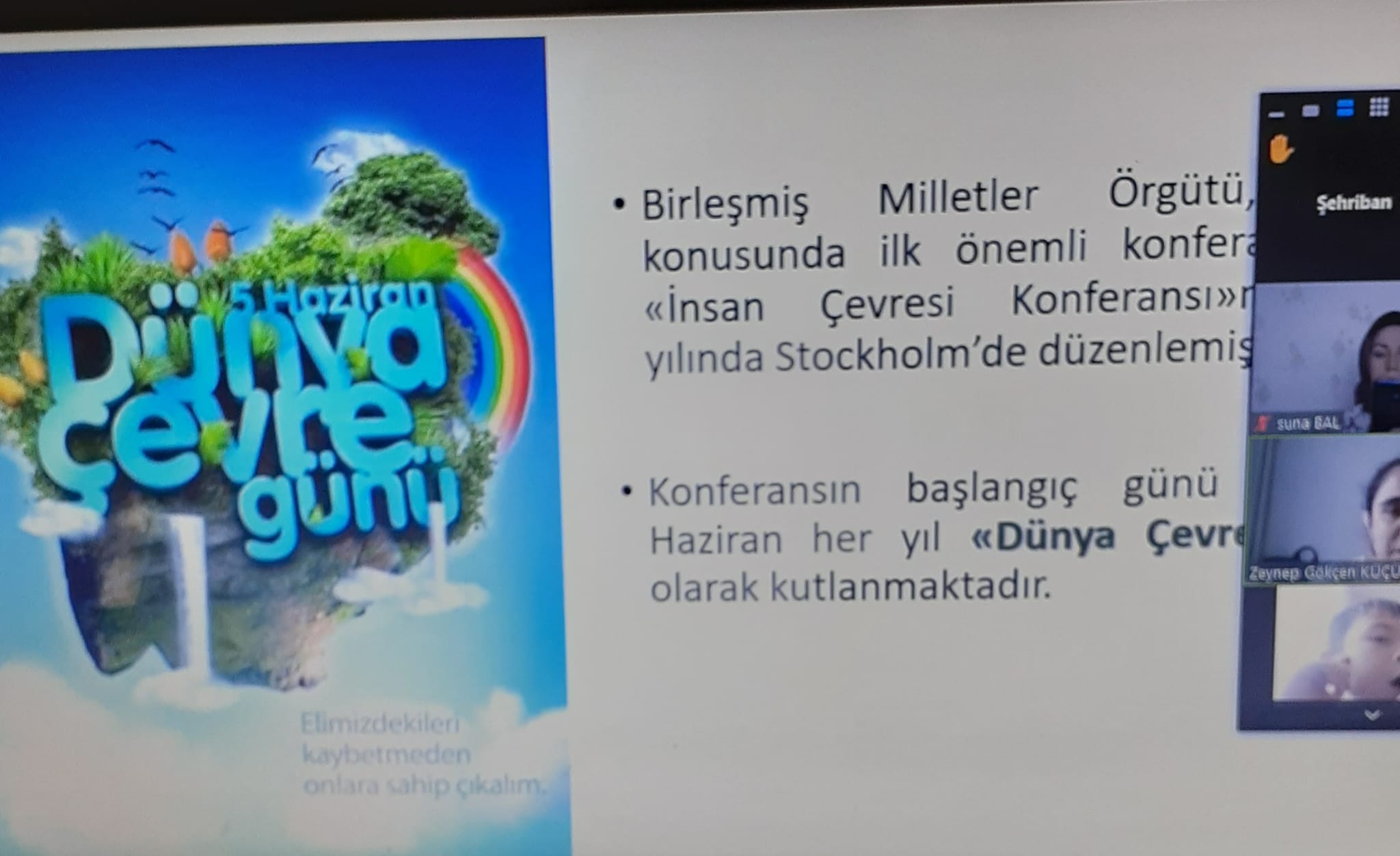 5 HAZİRAN DÜNYA ÇEVRE GÜNÜ SUNUMLARI