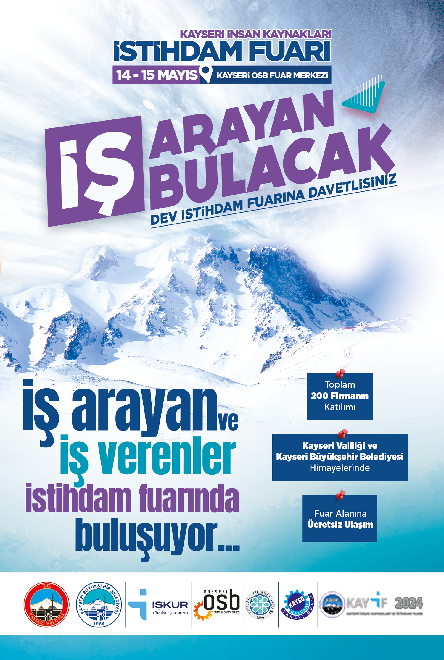 İŞ ARAYANLAR VE İŞVERENLER 14-15 MAYISTA BULUŞUYOR.