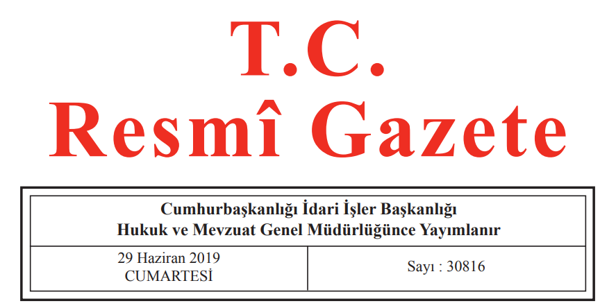 29.06.2019 Tarih ve 30816 Sayılı Resmi Gazete'de Amme Alacakları İçin Uygulanan Gecikme Zammı Oranının Yeniden Belirlenmesine İlişkin Karar Yayınlandı